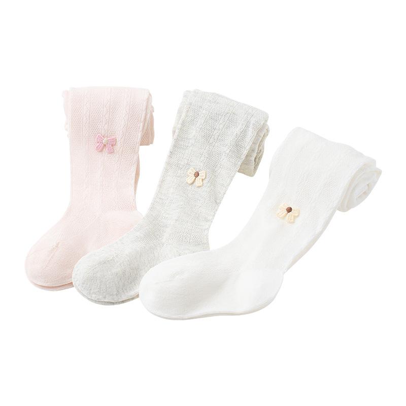 レギンス キッズ 女の子 ベビー 子供服 春夏 薄手 メッシュ 通気性 無地 綿