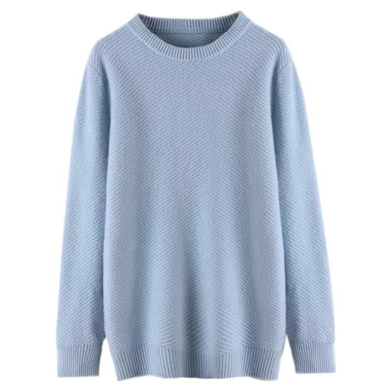 ニット メンズ 男性用 ウール セーター 厚手 クルーネック ゆるニット 無地 カシミヤ タッチ 秋冬 トップス きれいめ カジュアル オフホワイト ベージュ ブルー グリーン レッド ブラック