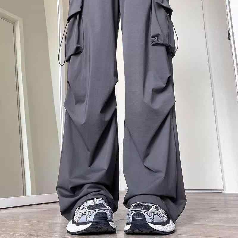 ワークパンツ レディース 薄手 ポリエステル ワイドレッグ ストレート スポーツパンツ アウトドア 登山 春夏 ブラック グレー ピンク ワインレッド カーキ