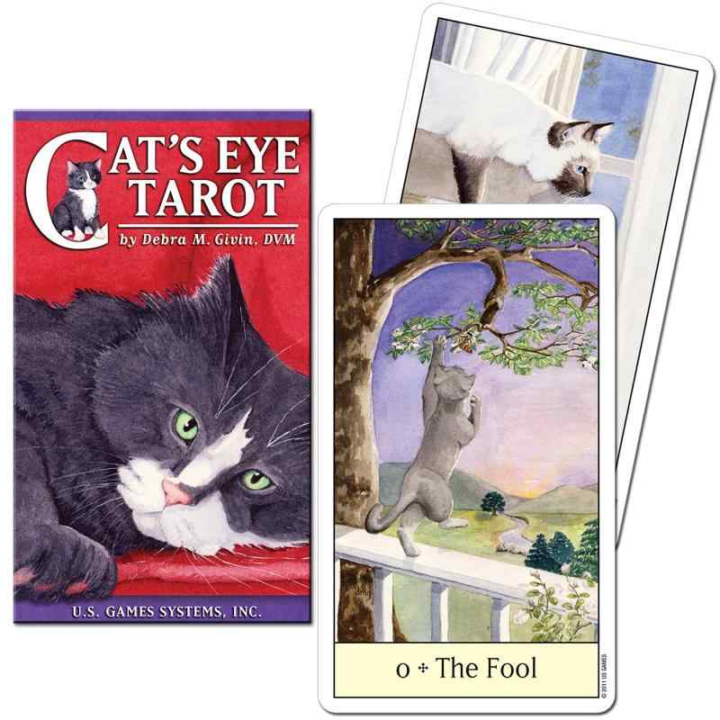 LANG タロットカード ウェイト版【キャッツ・アイ・タロット 日本語解説書付き】タロット占い 猫 ねこ Cat's Eye Tarot [正規品]画像