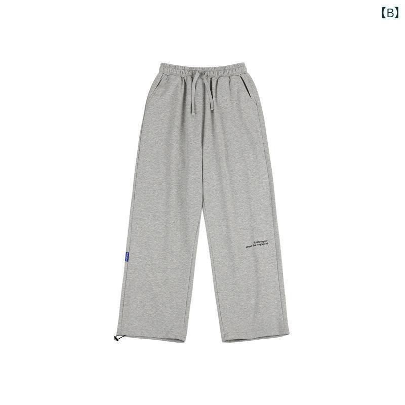 キッズ スウェットパンツ 子供服 男の子 女の子 ワイドレッグパンツ ロングパンツ 春秋 スポーツ 普段使い コットン混紡 無地 アルファベット ブラック グレー グリーン パープル ブラウン