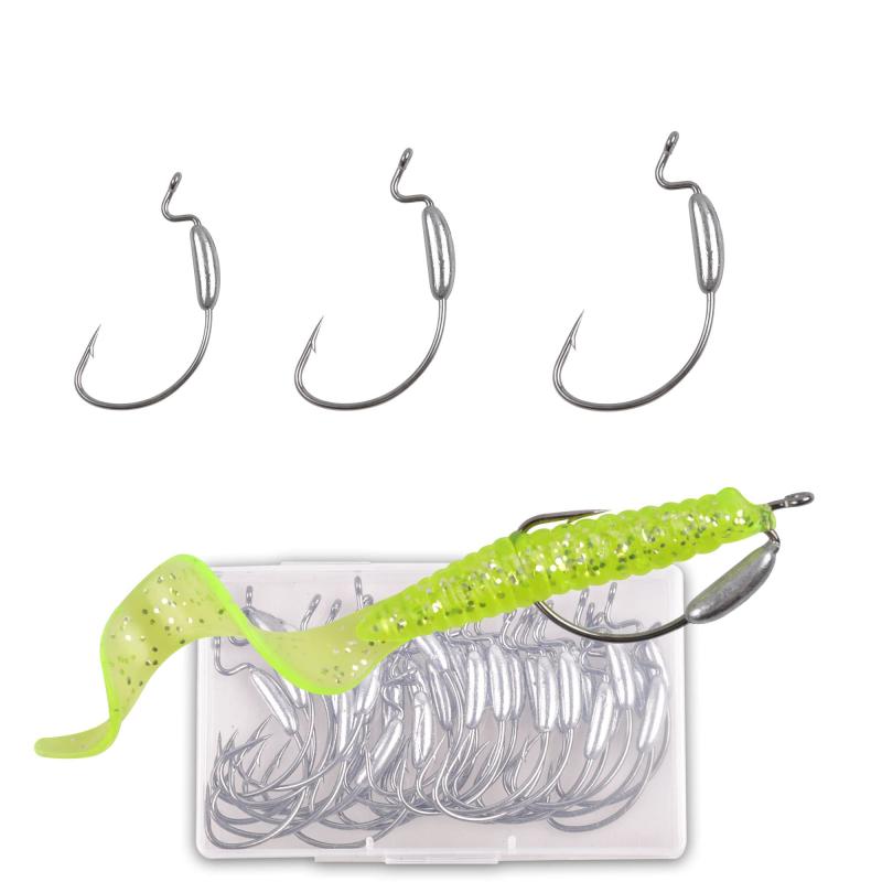 楽天市場】25本入り オフセットフック ワームフック ツイスト