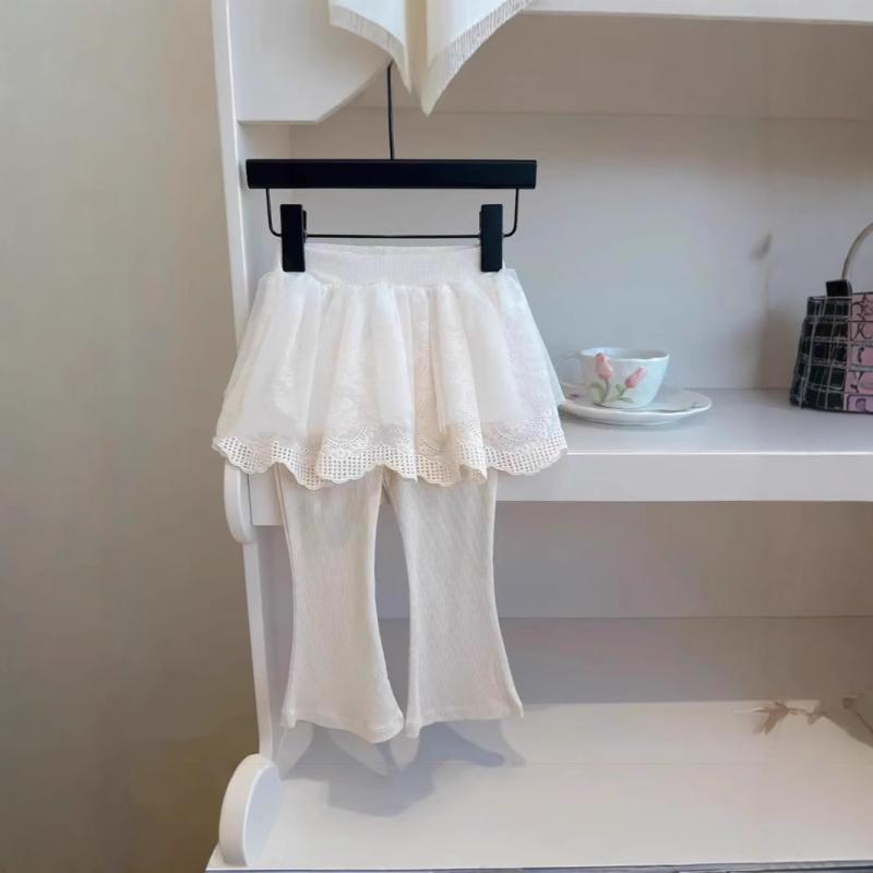 子供服レギンス 女の子 春秋 裾レース 長ズボン カジュアルパンツ ズボン コットン グレー ベージュ 80cm 90cm 100cm 110cm 120cm 130cm