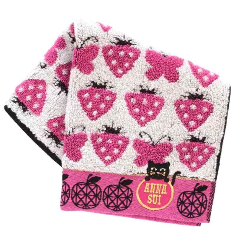 楽天市場】アナ スイ ANNA SUI フェイスタオル ブラック レッド