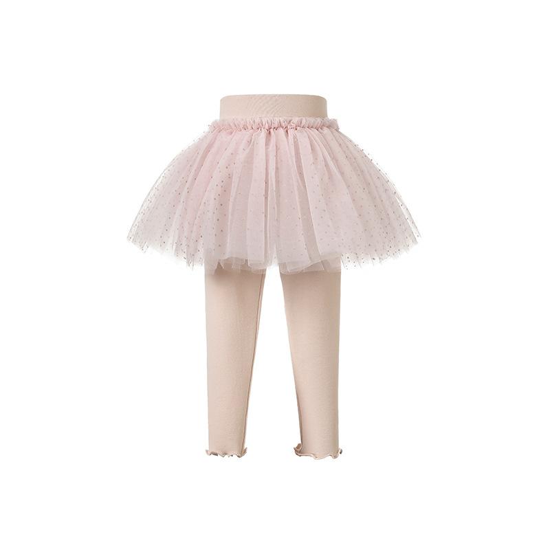 スカート付きパンツ キッズ 女の子 チュールスカート パンツ 春秋 冬物 子供 女児 スカッツ レギンス 80cm 90cm 100cm 110cm 120cm 130cm 綿90% Aクラス 公主