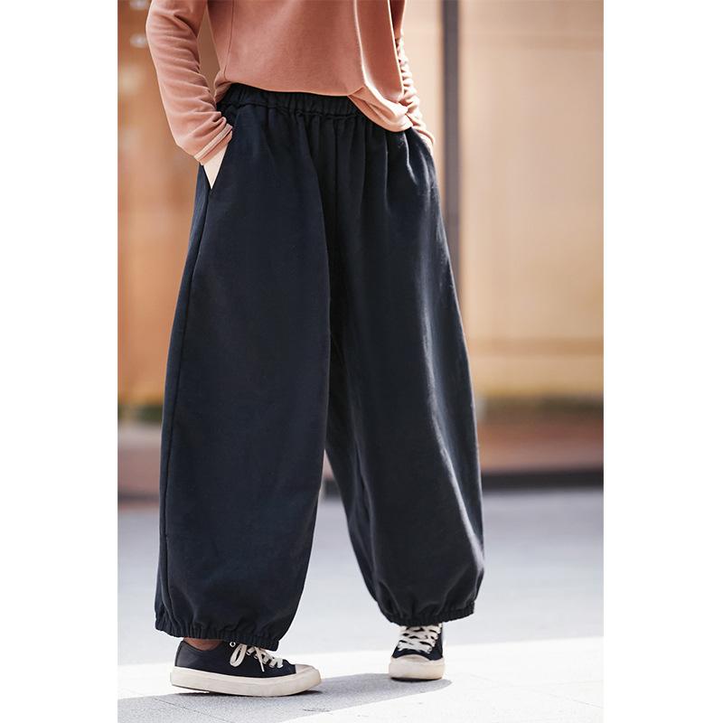 レディース 秋冬 ニット ランニングパンツ 灯籠パンツ 九分丈 厚手 綿素材 伸縮性 ブラック ゆったり腰回り 復古スタイル カジュアル 普段使い 暖か ゆったりシルエット トップス ボトムス 女性用 厚実 黒耀色 針織 ウィメンズ 秋 冬 コットン ミ 7,472円