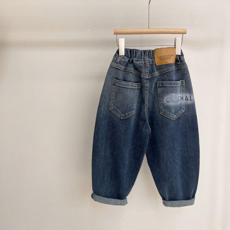 子供服 デニムパンツ ボーイズ カジュアル ロングパンツ グラデーション 80~90%綿 中小儿童 中腰 ウエストゴム 春秋 夏 不限季? 全シーズン 普段着