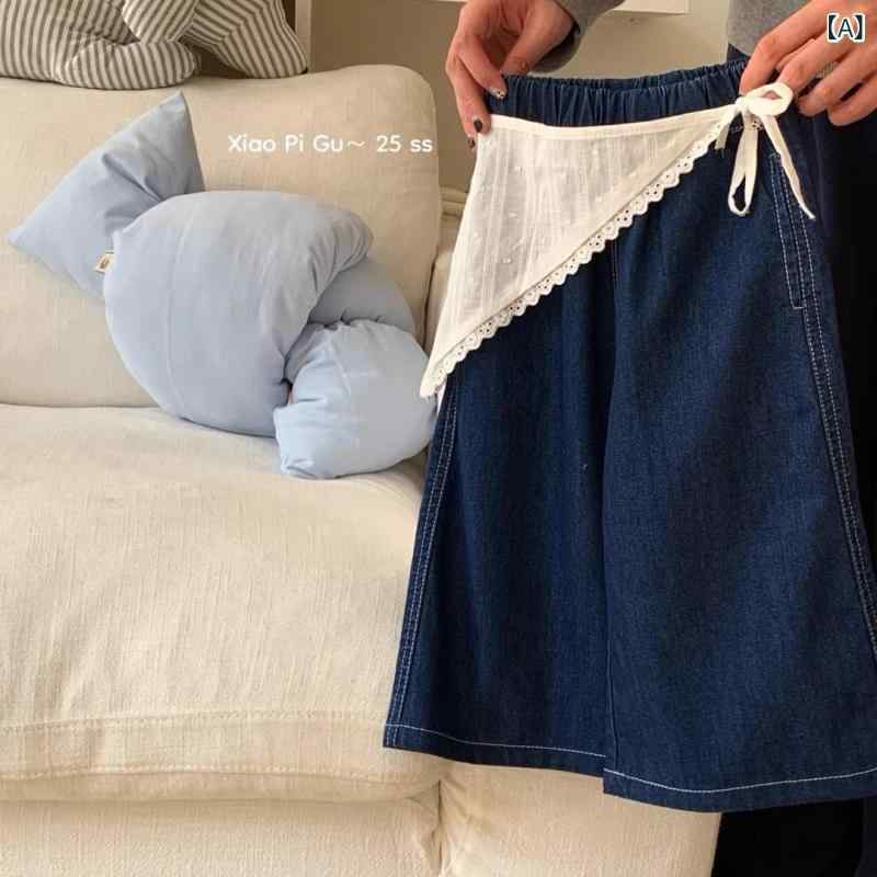 キッズ デニムパンツ 女の子 子供 ストレートパンツ 春夏 綿100% ウォッシュ加工 90cm 100cm 110cm 120cm 130cm 140cm