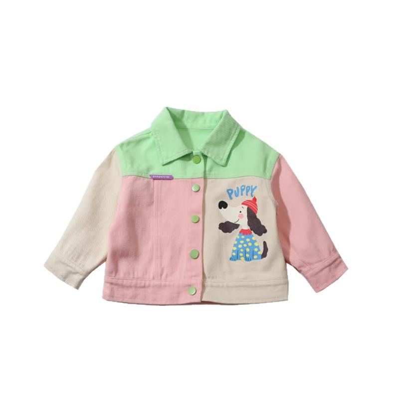 子供服 ジャケット 女の子 春秋 薄手 アウター ベビー 長袖 カジュアル ブルゾン トップス 子供 キッズ ピンク かわいい プリント 綿