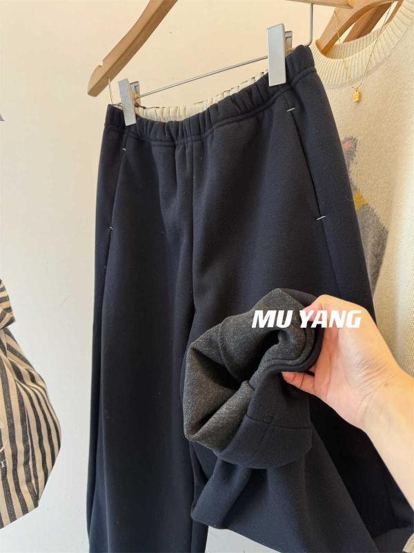 レディース 秋冬 ハーレムパンツ 高腰 ゆったり ワイドレッグパンツ 紫色 ネイビー ダークグレー ポリエステル 微弾力 切り替えデザイン ポケット付き 通勤 普段使い 気質 優雅 長丈 直筒 ?・覧 百搭