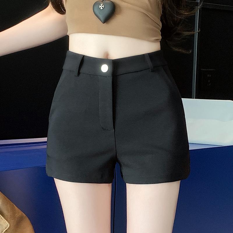 レディース ショートパンツ 女性用 ハイウエスト ブラック 夏用 超薄 切り替え 伸縮性 吸湿速乾 軽量 再生繊維 スリムフィット 普段使い 薄手 黒 かき色 細身 ヒップアップ 通勤 通学 カジュアル ボトムス インナー アクティブウェア