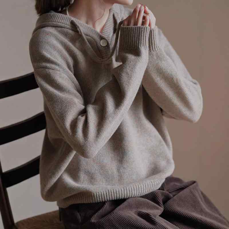 編み物 レディース 有線テレビ編み 絨毛混紡 ゆったり ボンネット付き添い人 ティーシャツ 花柄 秋冬 生あたたかい 愛くるしげ 韓国風 トップス-レディースファッション-ニットパーカー