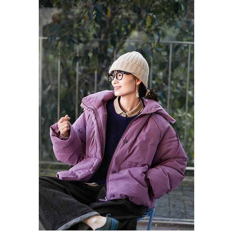 レオン へらぶな　ダウンスーツ上下　紫 楽天市場】ダウンジャケット レディース ラベンダーパープル コットン