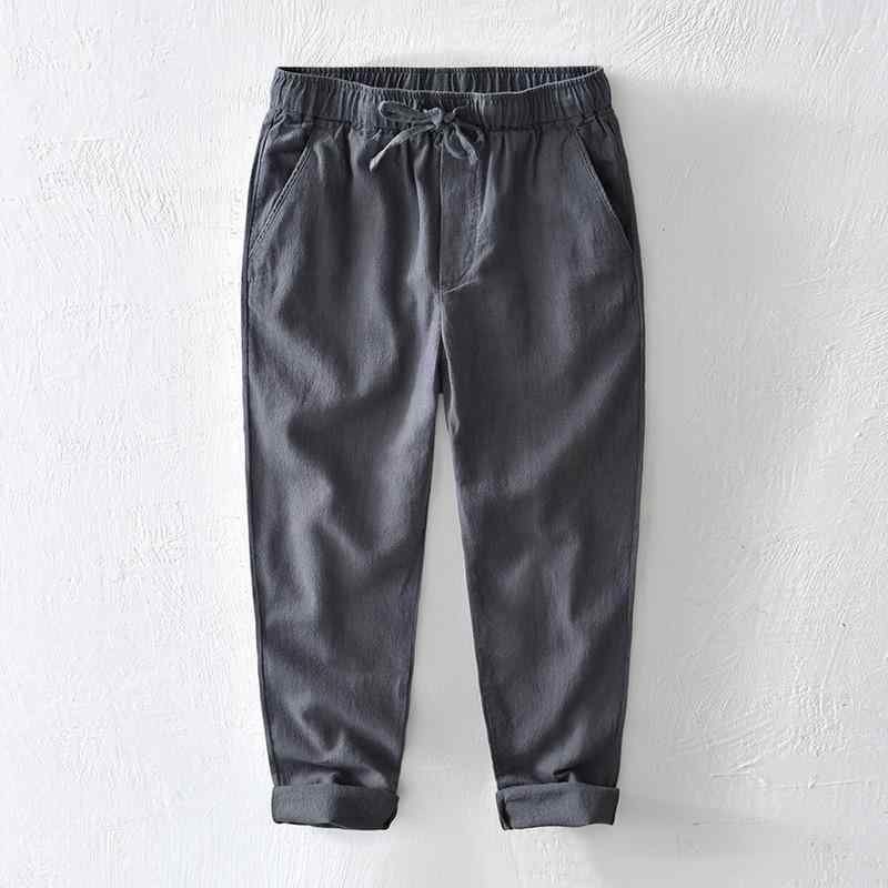 パンツ メンズ ?麻 リネンパンツ ストレートパンツ イージーパンツ ドローストリング 紐付き ウエストゴム 普段使い 日常着 部屋着 ルームウェア 春夏秋冬 白色 灰色 黒色 紺色 カーキ色