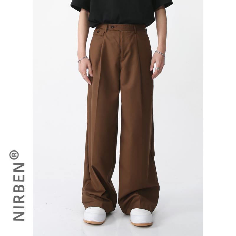 パンツ メンズ 男性用 ジーパン デニムパンツ ゆったり ストレート 韓国 ファッション 普段使い 春夏秋冬 伸縮性なし ポリエステル 94.8% ズボン ボトムス 黒 ブラック ブラウン コーヒー 茶色 S M L XL