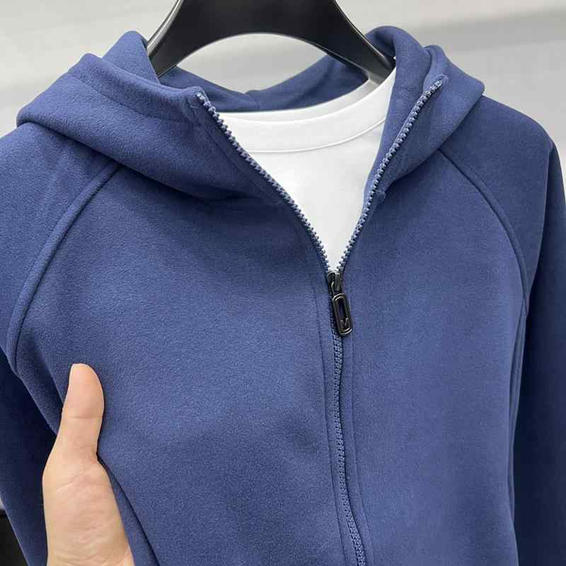 パーカー メンズ 男性用 ニット カーディガン 春秋 厚手 アウトドア 部屋着 ルームウェア 普段使い ポリエステル 無地 グレー ブラック 黒 深い青 L XL 2L 3L 4L