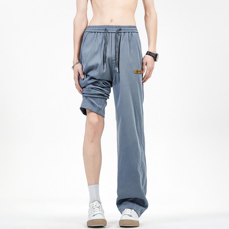 パンツ メンズ 男性用 天? 直筒パンツ 春夏 薄手 接触冷感 涼しい 通気性 伸縮性 カジュアル リラックス 普段使い
