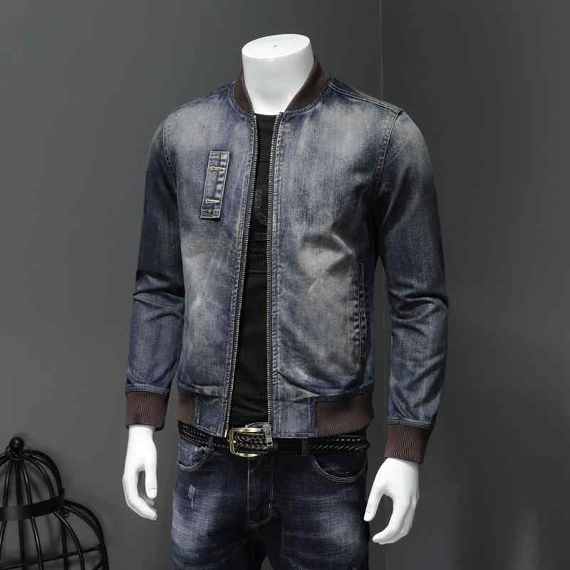 メンズ 秋冬 ジャケット 牛仔服 男性用 合体型 立領 長袖 ジッパー ローテク スナイ洗い コットン 98% デニム 上着 復古ブルー ビッグサイズ ルーズフィット 軽量 カジュアル ストリート 普段使い デイリーウェア|トミーショップ 店