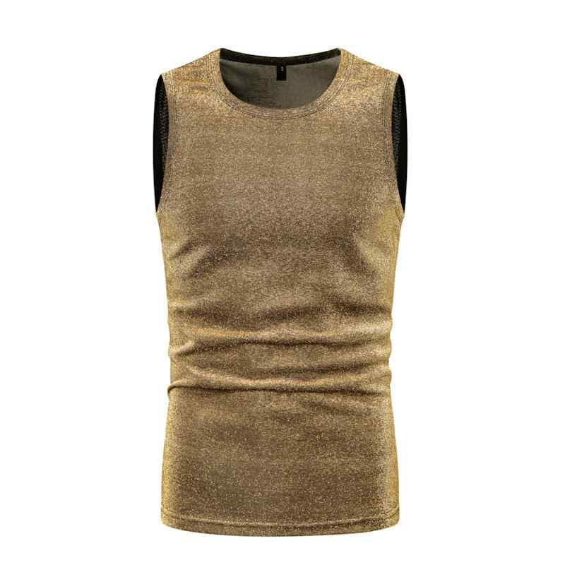 Tシャツ 男性用 トップス ノースリーブ タンクトップ キラキラ 普段使い 部屋着 欧美風