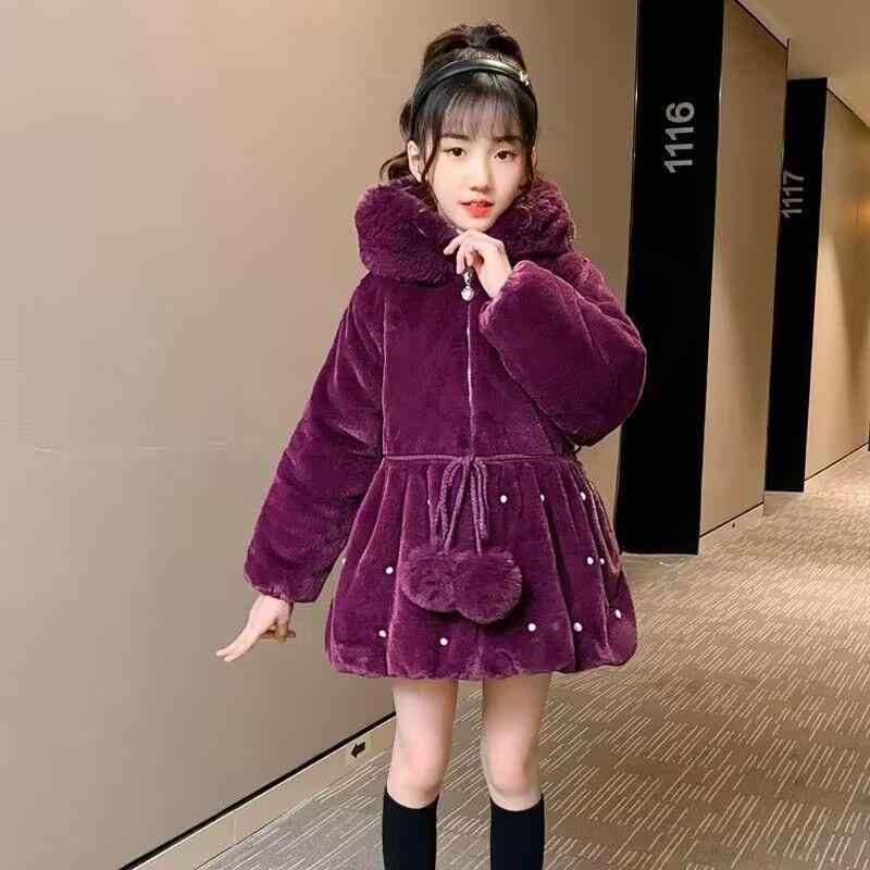 子供服 アウター 女の子 ボアジャケット ジャンパー 冬 中綿 コート キッズ 厚手 裏起毛 暖か かわいい パープル ピンク レッド 110cm 120cm 130cm 140cm 150cm