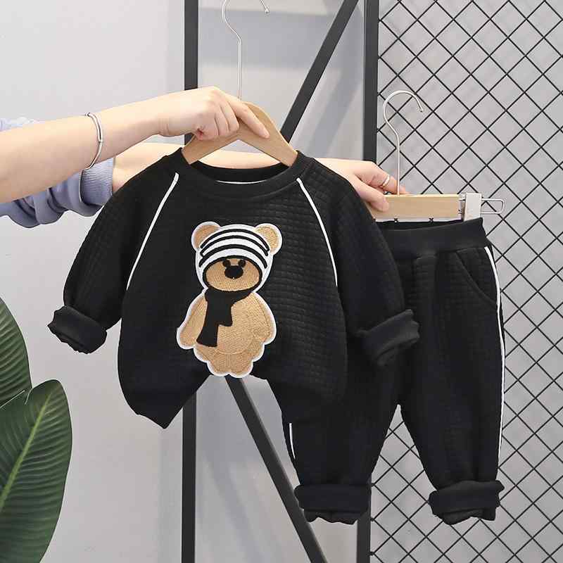 子供用セットアップ スウェット 長袖 トップス パンツ 上下セット 綿 アニマル柄 刺繍 春秋 かわいい カジュアルスタイル 80 90 100cm