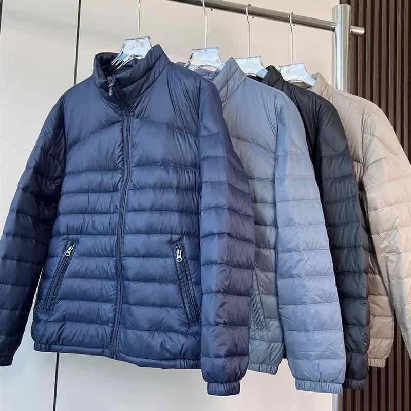 羽?服 メンズ 男性用 立襟 ライトダウンジャケット 薄手 防寒 防水 撥水 透湿性 軽量 通勤 パパ 父親 旦那 秋冬 ブラック 墨藍 灰藍 モカ