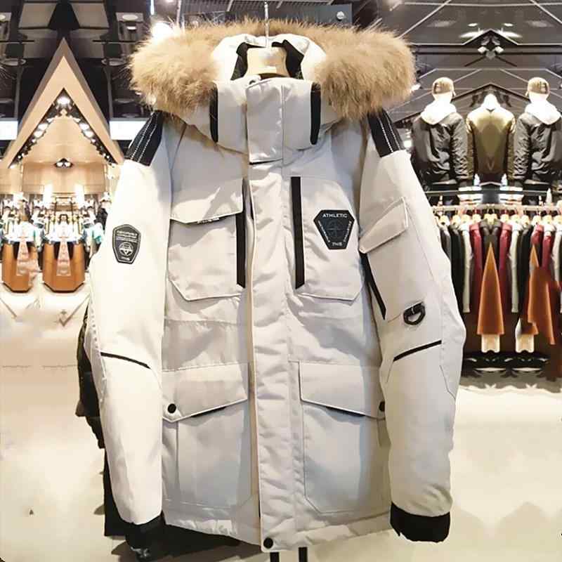 ダウンジャケット メンズ 男性用 中綿入り 極暖 防寒 ハルビン観光 雪国 厳寒地仕様 フード付き アウター ブラック ベージュ 秋冬