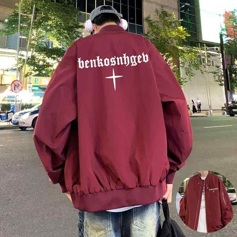 メンズ ジャケット ナイロン 防水 大きいサイズ 修身 立領 ジップアップ フライトジャケット 棒球風 ビンテージ 復古 春秋 秋冬 ブラック グレー グリーン レッド 厚手 ポリウレタン ライクラ 伸縮性 通勤 普段使い アウトドア 軽量 通年