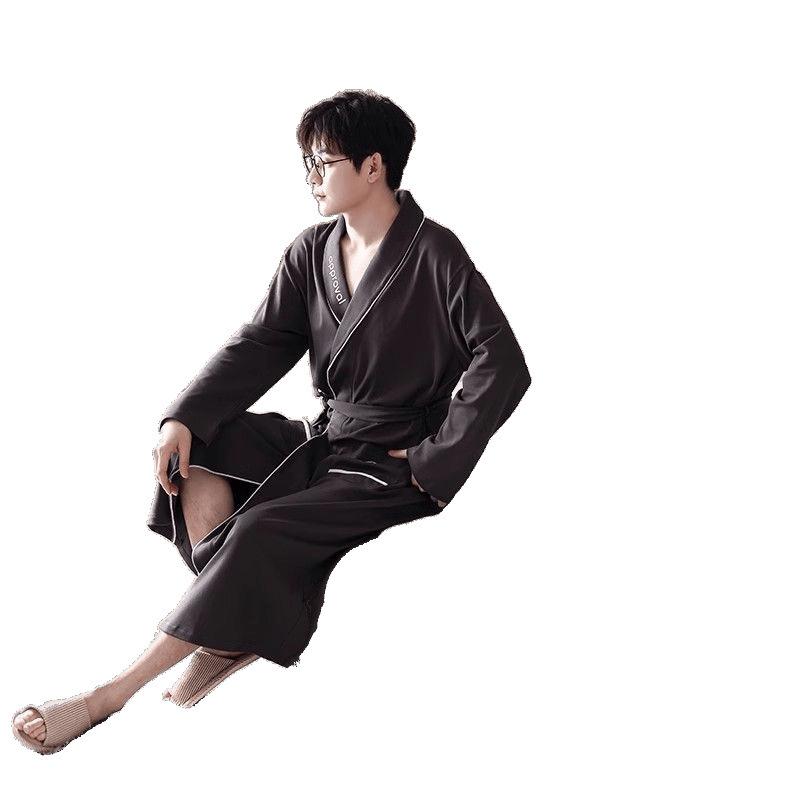 浴衣 メンズ 成人男性用 綿100% 寝巻き パジャマ お部屋着 お部屋お召しもの 吸水速乾 墨黒 杏色 深藍 大紅 浅緑