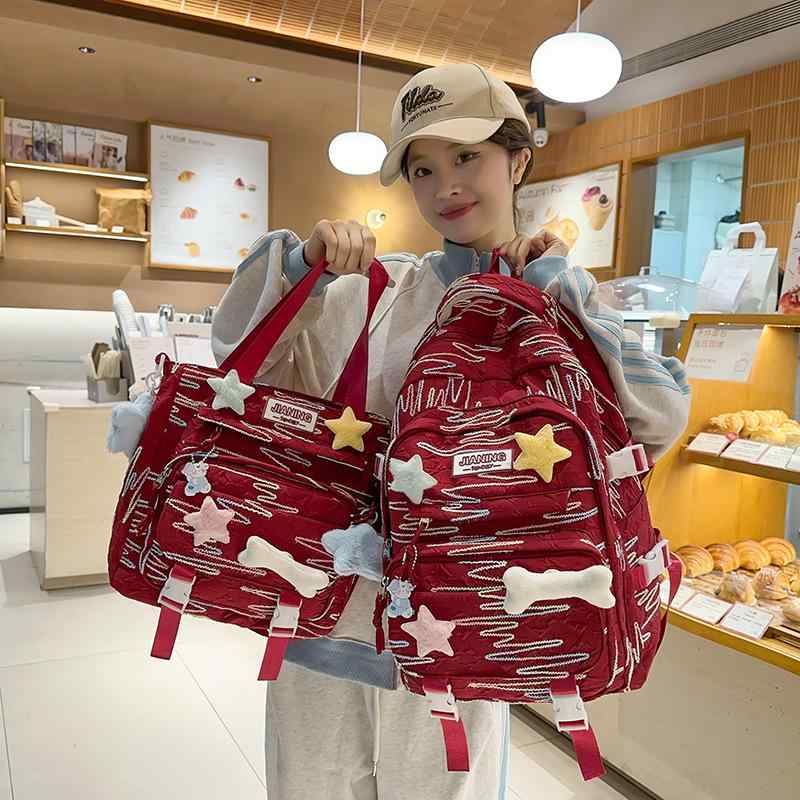 リュックサック キッズ 女の子 小学生 中学生 大学生 高学年 オックスフォード 無地 通学 遠足 塾 習い事 かわいい ブラック ホワイト ピンク レッド