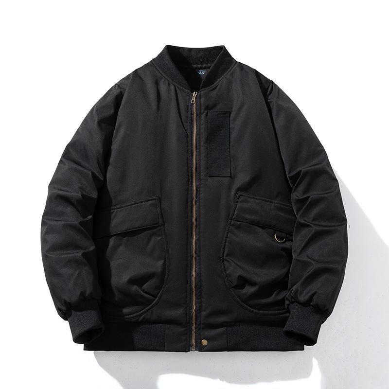 アスレジャー トップス メンズ レディース 秋冬 ユニ一発やる 返り咲き 工装 上衣 棒球服 MA1 飛行機移動服 座布団 綿 上衣 化繊 混紡 ポリエステル 100% 朦々たる 照明ランプ色つや ジップ ボンネット 付き添い人 ルーズフィット 日常 着付ける 情の籠もった (x3)