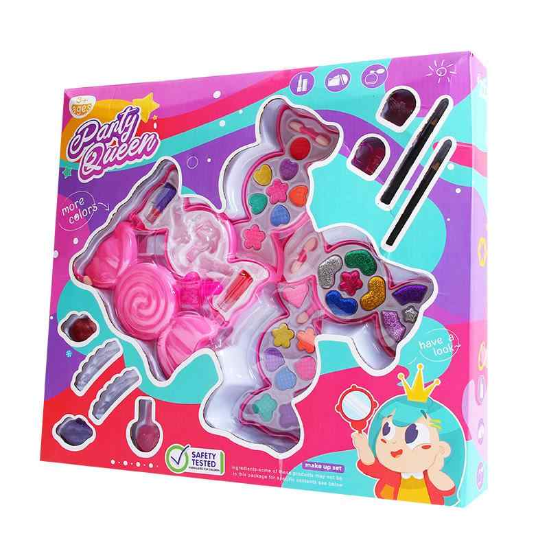 キッズコスメ おもちゃ メイクアップセット 水溶性 キャンディカラー アイシャドウ ネイル 口紅 安全 かわいい 7歳 8歳 9歳 10歳 女の子 向け プレゼント