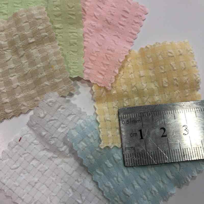 春夏 生地 ファブリック スカート用 上衣用 童装用 漢服用 ホームウェア用 時尚素材 100%ポリエステル 密織 平紋 シワ加工 抽象プリント 糖果カラー ピンク系 アイボリー 軽量 通気性 吸湿速乾 切り替えデザイン 韓風 日常使い 部屋着 アウトド