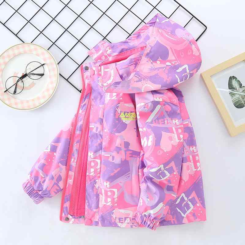 子供服 マウンテンパーカー 女の子 中綿入りジャケット アウター 防寒着 キッズ 3WAY 取り外し可能 フード付き ポリエステル ピンク系 ネイビー 100cm 110cm 120cm 130cm 140cm 150cm 160cm 170cm