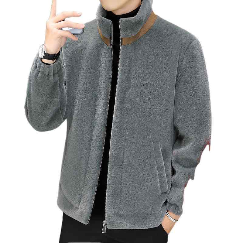 上衣 成人男性用 秋冬 金貂? ・委貂毛 防寒 あったか 裏起毛 立襟 か細い 無地 黒いこと 緑であること 珈琲 カーキ