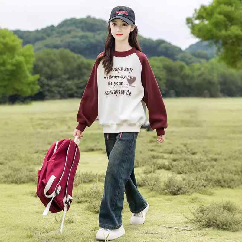 子供用トレーナー 女の子 春秋物 長袖トップス プリント柄 プルオーバー 120cm 130cm 140cm 150cm 160cm 170cm 綿混紡 韓国風 かわいい おしゃれ着 通園着 普段着