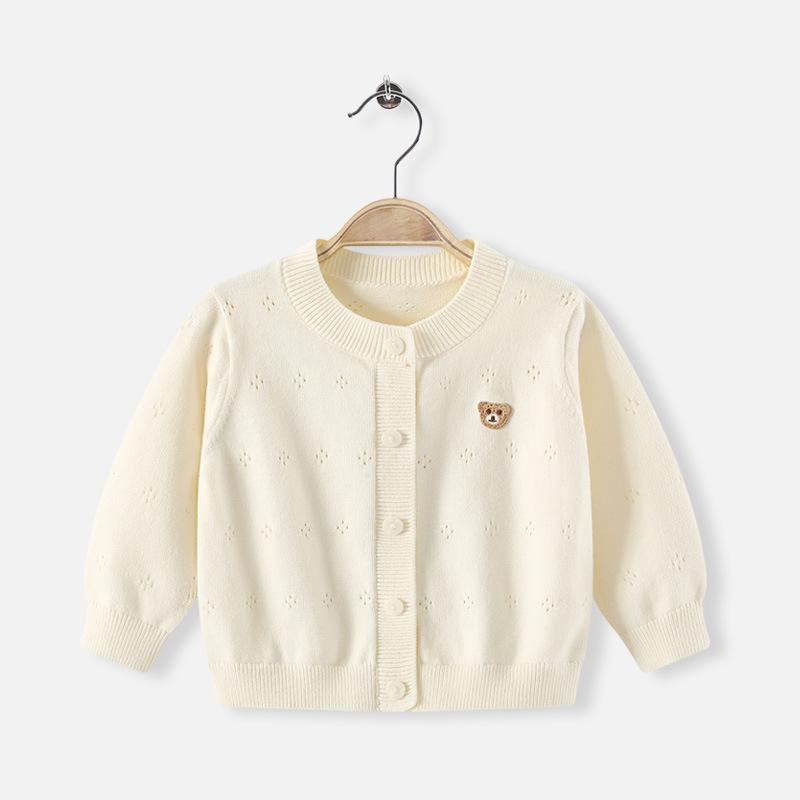 ベビー服 ニットカーディガン 女の子 秋物 コットン100％ セーター 幼児 上着 70 80 90 100 かわいい おしゃれ 普段着 部屋着