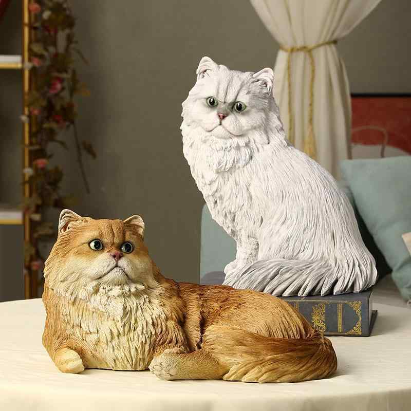 置物 オブジェ かわいい 猫 ねこ 金吉ラ風 モデル 樹脂製 ホームデコレーション リビング 卓上 ??