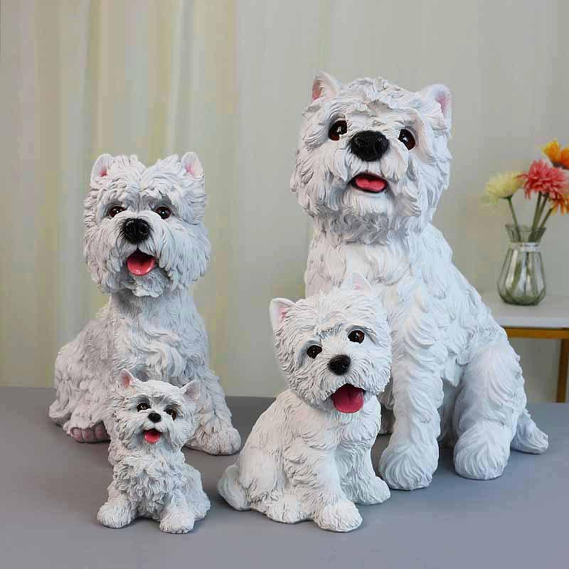 置物 オブジェ 犬 動物模型 ウェストハイランドホワイトテリア イヌ ペット 樹脂工芸品 インテリア デコレーション 雑貨｜トミーショップ 店