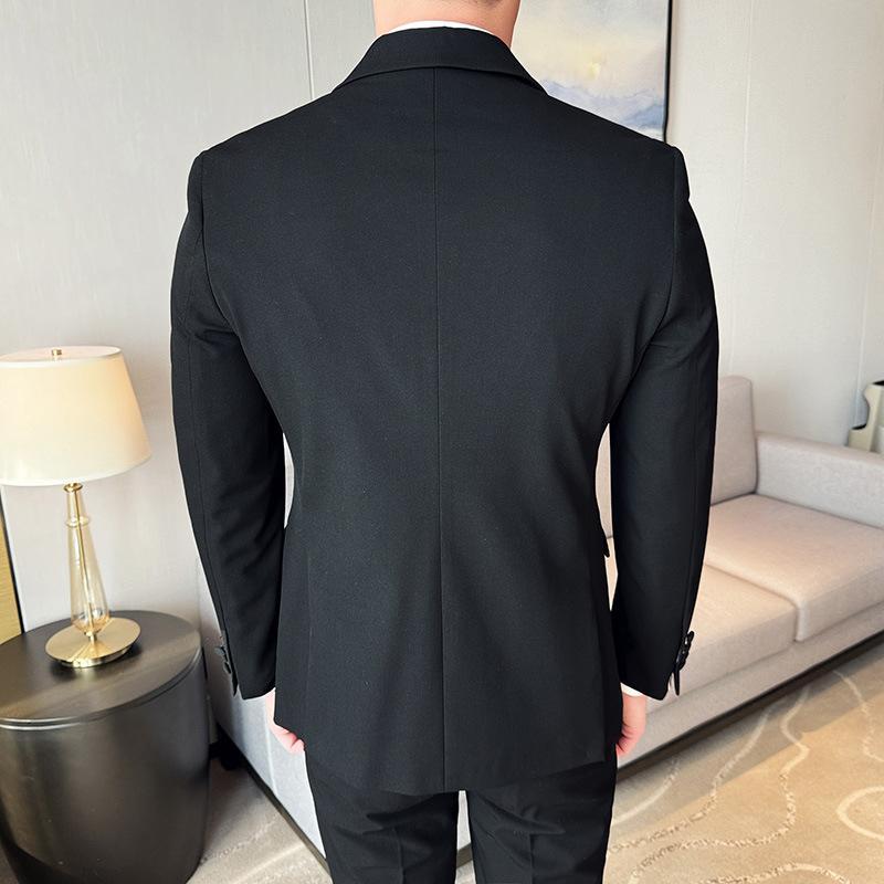 礼服 メンズ フォーマルスーツ 結婚式 新郎 タキシード スーツ 上下セット パーティー 舞台衣装 ２つボタン ポリエステル 綿 ブラック 無地｜トミーショップ 店