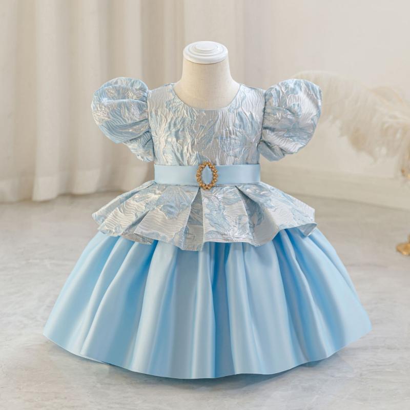 子供用フォーマルドレス プリンセスドレス ガールズ 花柄 ピアノ発表会 演奏会 パーティー 衣装 ワンピース 70cm 80cm 90cm 100cm 110cm レッド ピンク系 ブルー