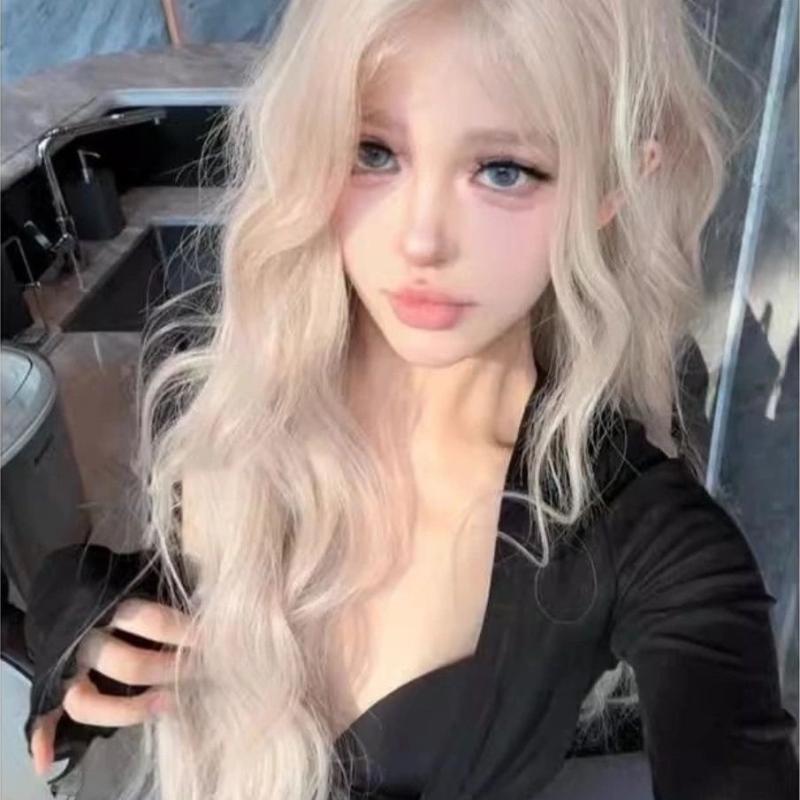 ウィッグ レディース レースフロント クリーム ピンク ホワイト ゴールド 人気 ロング巻き髪 フルウィッグ ヘアスタイル おしゃれ かわいい