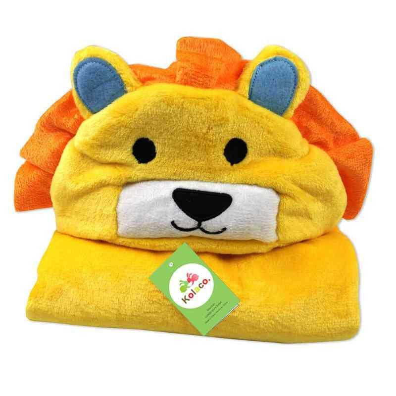 ベビー ケープ ブランケット ひざ掛け フリース アニマル柄 ポリエステル製 ブルー 青 ピンク 猫 ライオン ゾウ 象 クマ くま