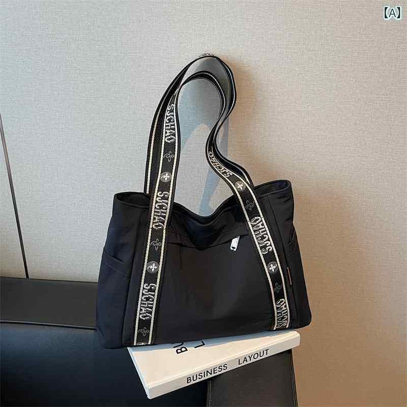 トートバッグ レディース 女性用 帆布 キャンバス 大容量 通勤 カジュアル おしゃれ 肩掛けバッグ 黒 ブラック グレー アイボリー