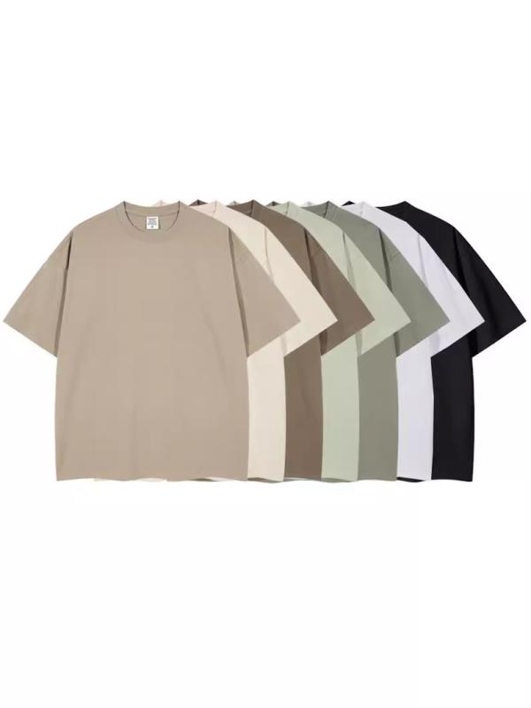 Tシャツ メンズ レディース オーバーサイズ ゆったり 半袖 丸首 ユニセックス 純色 コットン 素材 90% 以上 セットインスリーブ ミドル丈 65cm 以上 80cm 以下 春夏 日韓 カジュアル 快適 普段使い トップス ベースレイヤー アイボリ