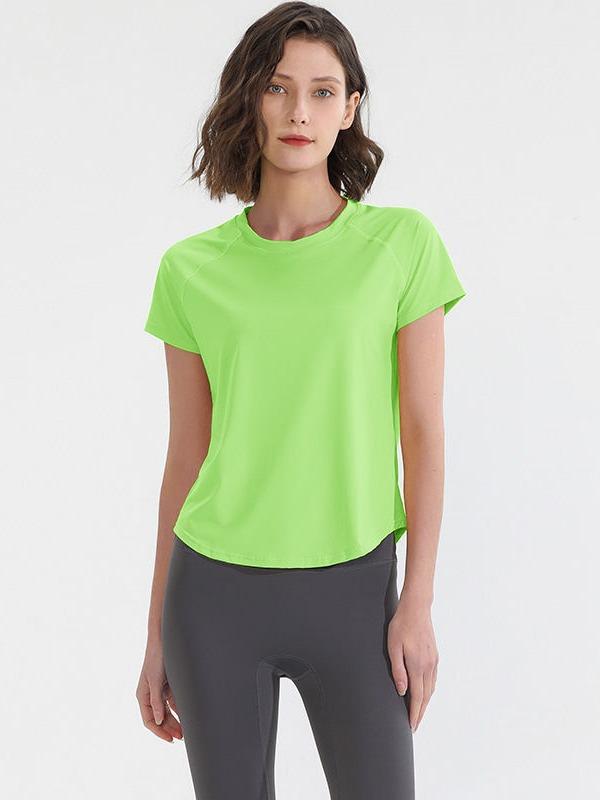 レディース トップス 短袖 Tシャツ 抑菌 透気 速乾 フィットネス 背心 夏季 スリム ヨガウェア 上衣 緑 紺 黄 赤 ナイロン 素材 女性用 運動 ジム ランニング 軽量 伸縮 吸汗 ドライ スポーツ ウェア