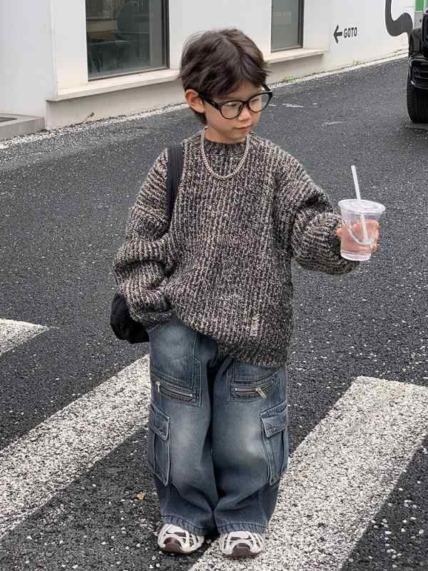 子供用ニット 子供服 男の子 トップス 秋冬 長袖 セーター 暖かい 防寒 韓国風 おしゃれ かわいい 90cm 100cm 110cm 120cm 150cm