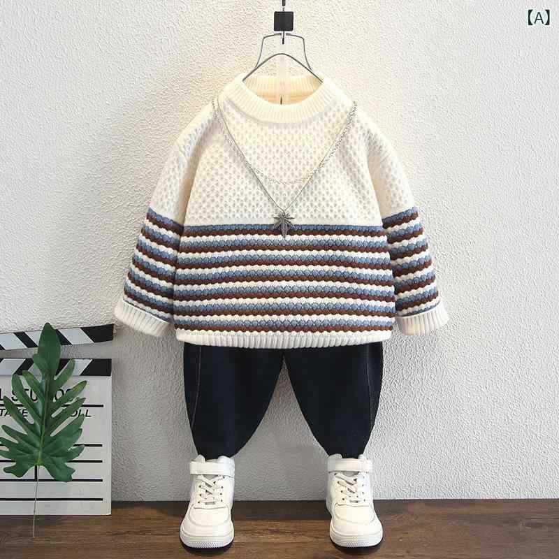 子供用セーター 男の子 トップス 秋冬 厚手 綿 Круглый вырез кружевной рукав 長袖 カジュアル 普段着 90cm 100cm 110cm 120cm 130cm 140cm 150cm