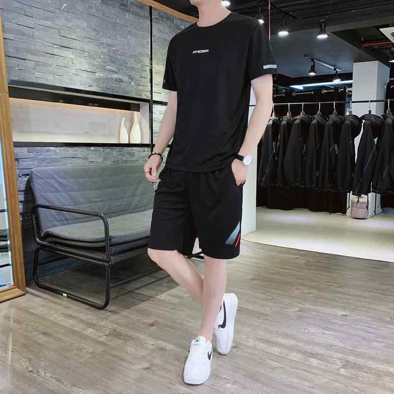 スポーツウェア メンズ 半袖 Tシャツ ショートパンツ 上下セット ルームウェア 部屋着 普段使い 運動着 ポリエステル 薄手 夏 黒 白 赤 緑 グレー