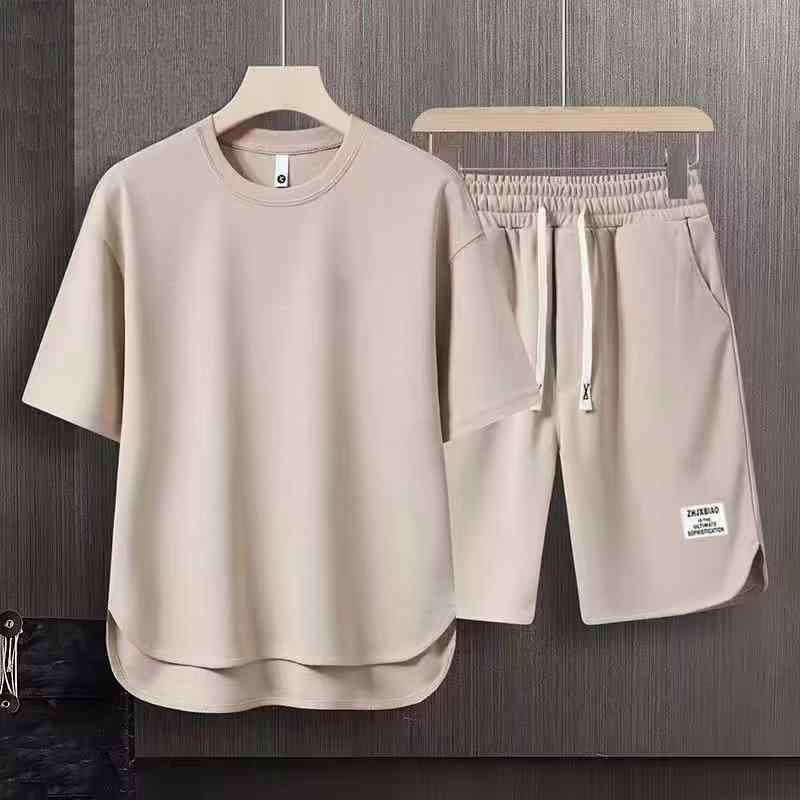 メンズ 接触冷感 半袖Tシャツ ショートパンツ セットアップ 男性用 部屋着 ルームウェア 普段使い 春夏 ポリエステル カフェオレカラー グレー ホワイト ブラック ベージュ
